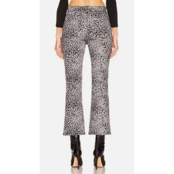 rag & bone Hana Grey Cheetah High Rise Velvet Jeans Size 27 - Picture 3 of 9